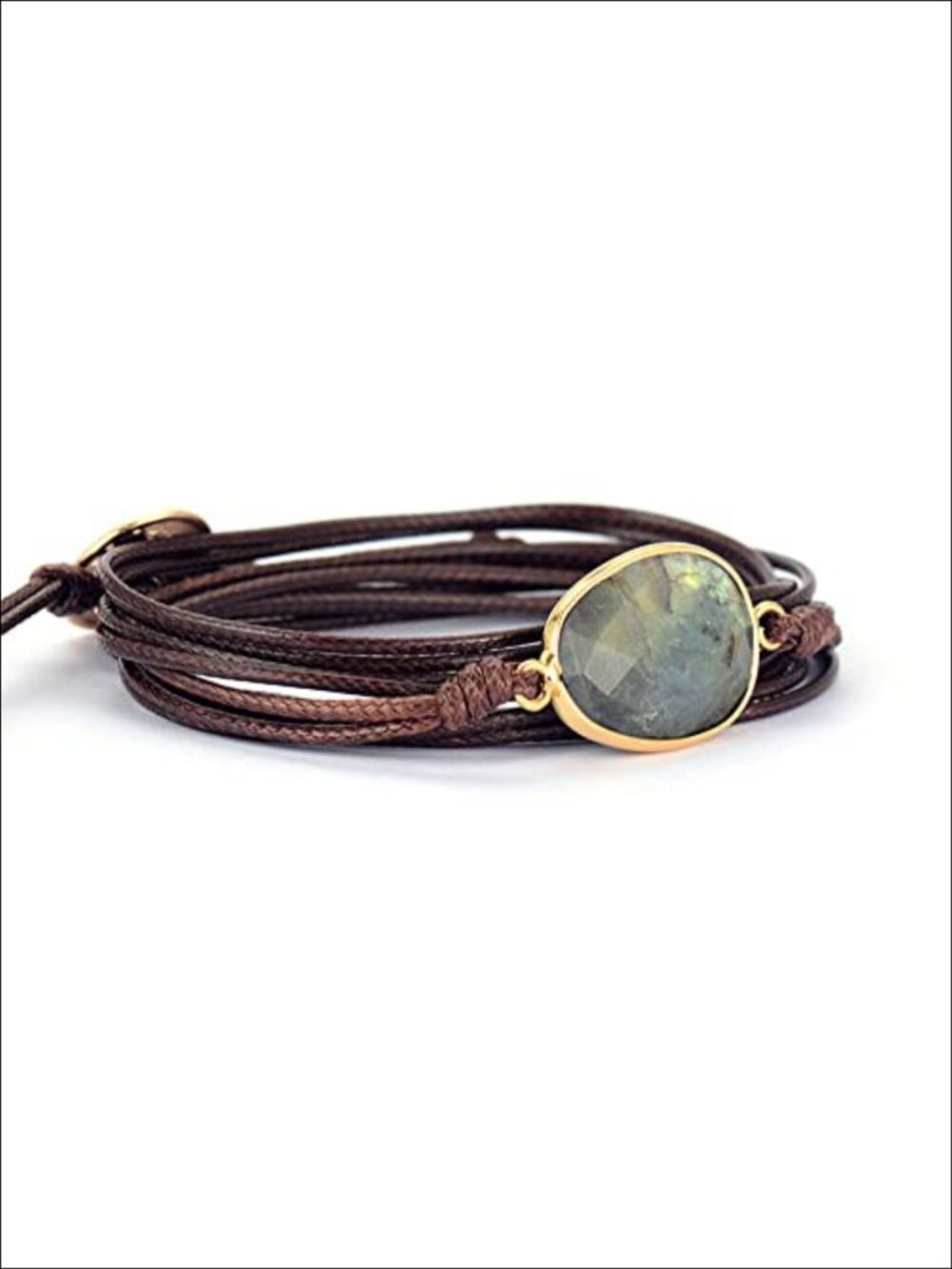 Boho Wrap Bracelet Natural Jasper Crystal Stone Bead Strand Adjustable